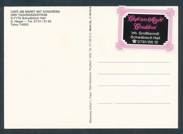 "Cafe am Markt" in Schwäbisch Hall